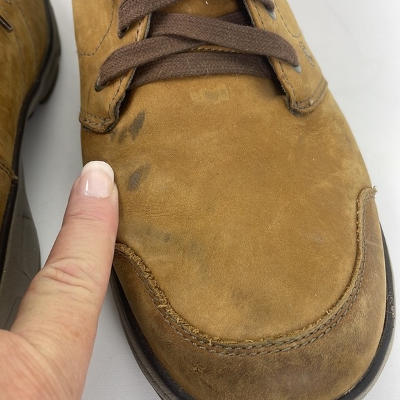 Eddie Bauer Brown Suede Lace Up Half Boots Vibram Soles Sz 12 Chukka Boots - Picture 9 of 14